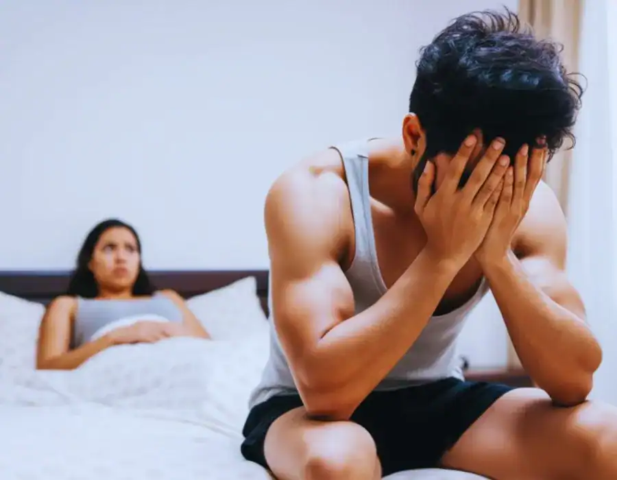 Image of upset man in need of erectile dysfunction treatment Hitchin